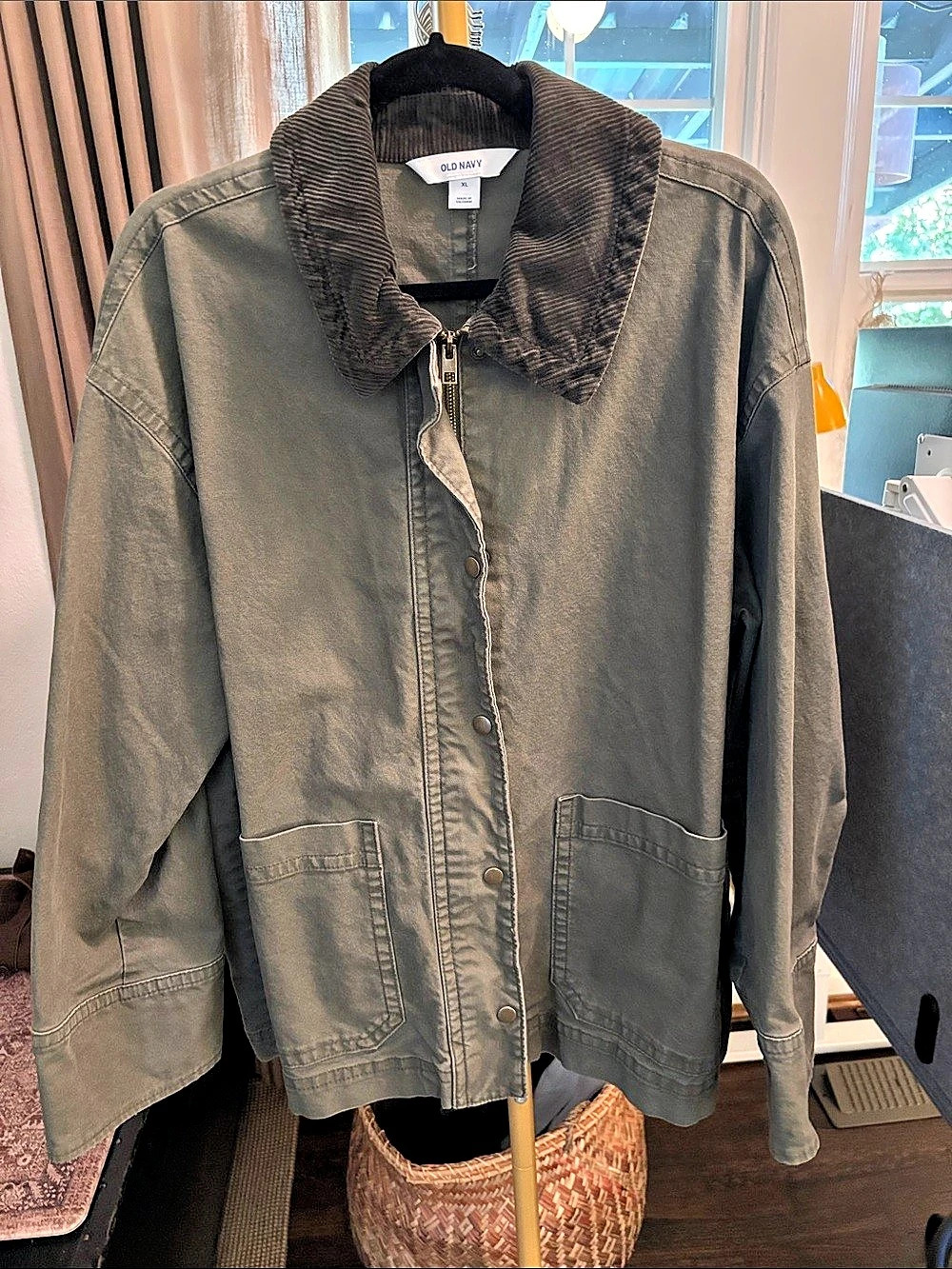 Old Navy Canvas Barn Jacket Olive & Brown XL